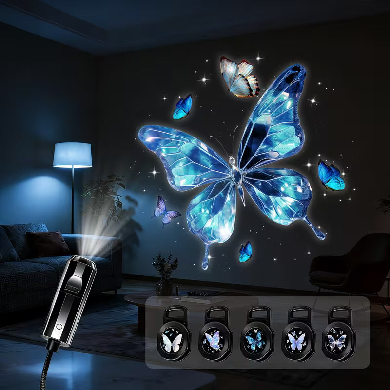 🦋🌌 Lámpara Proyectora Estrellas y Mariposas KIVO