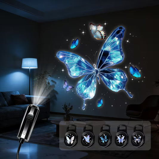 🦋🌌 Lámpara Proyectora Estrellas y Mariposas KIVO