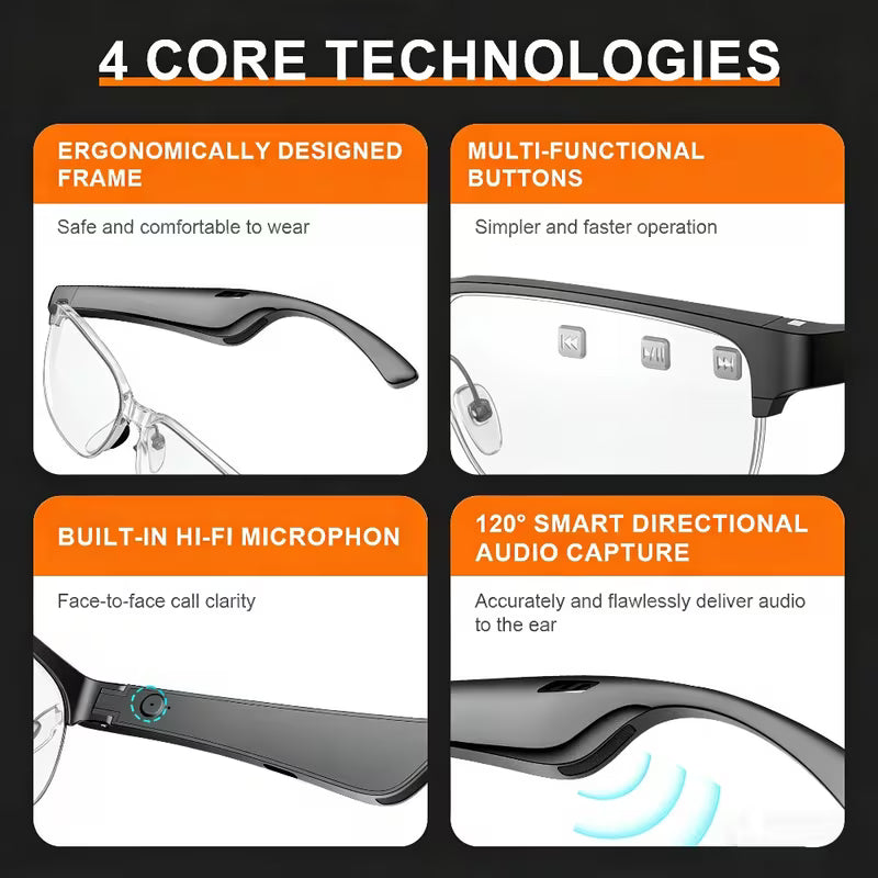 🕶️🎧 Gafas Inteligentes Inalámbricas 2 en 1 KIVO
