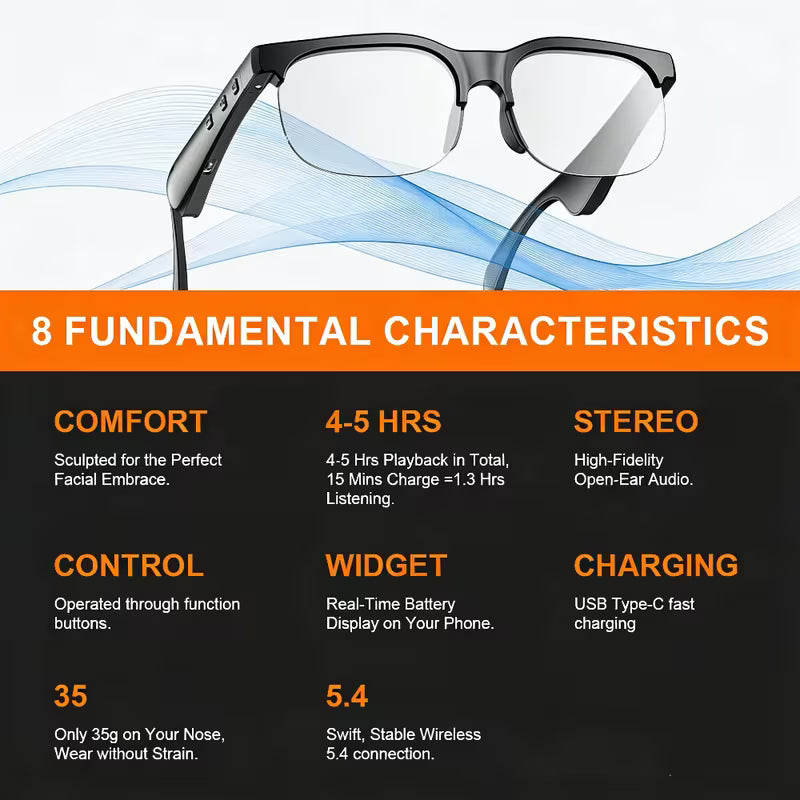 🕶️🎧 Gafas Inteligentes Inalámbricas 2 en 1 KIVO