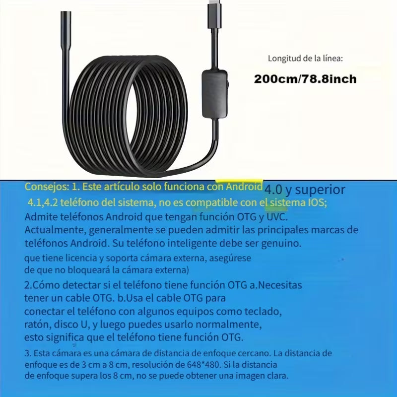 🔧 Cámara Endoscópica USB Tipo C KIVO&nbsp;